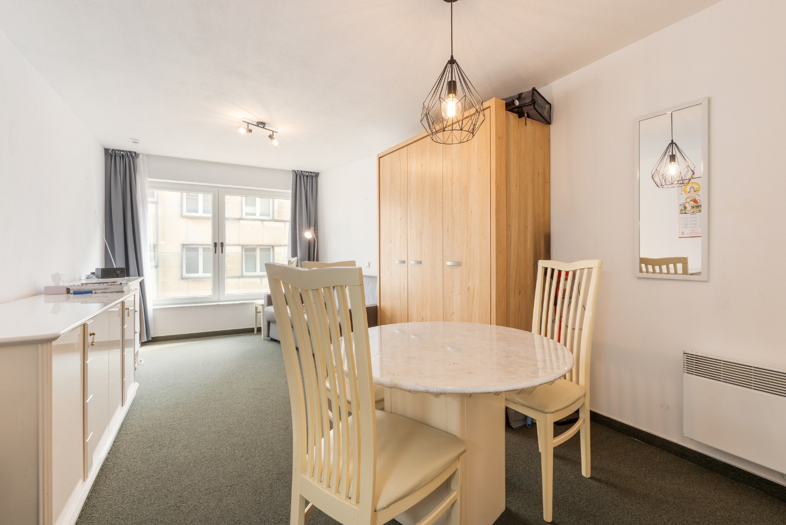 Studio met zijdelings zeezicht in het centrum van Oostende 