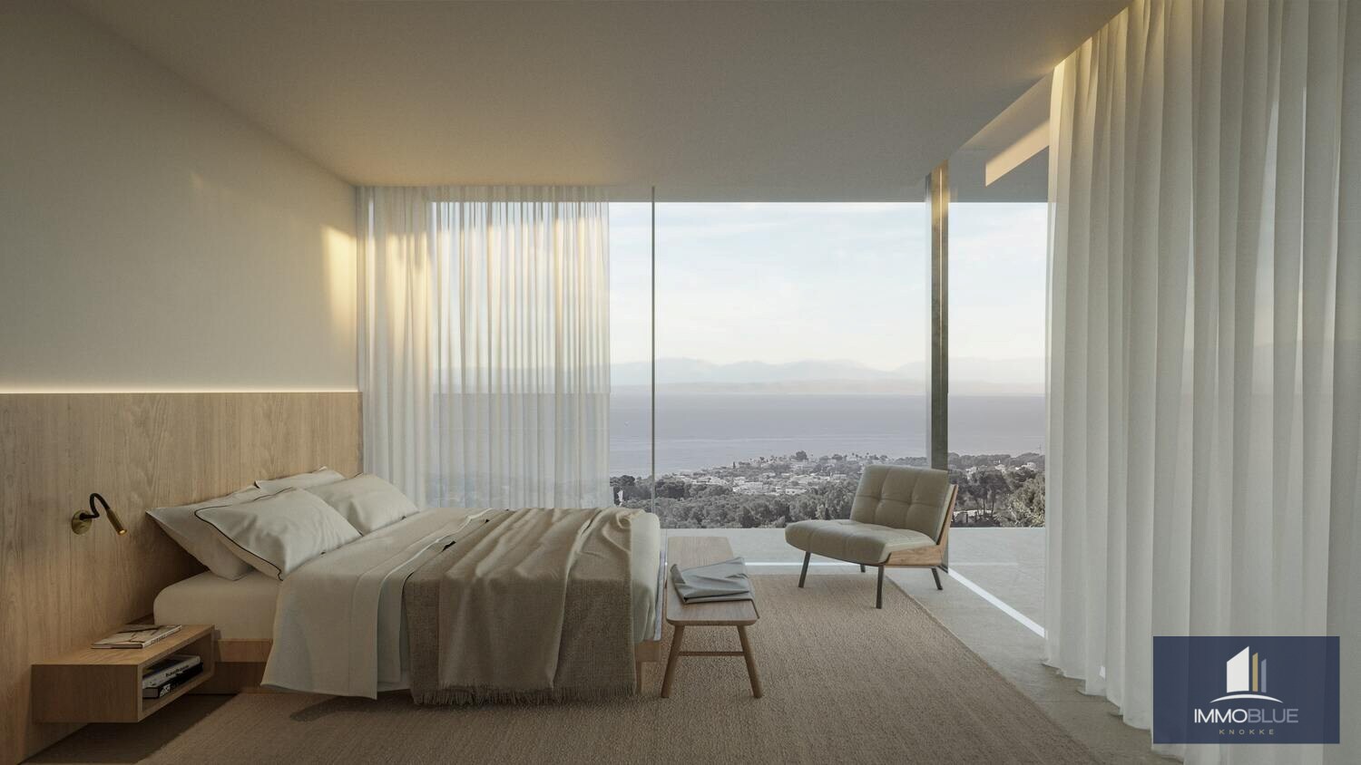 Moderne villa met adembenemend uitzicht over de kust. 