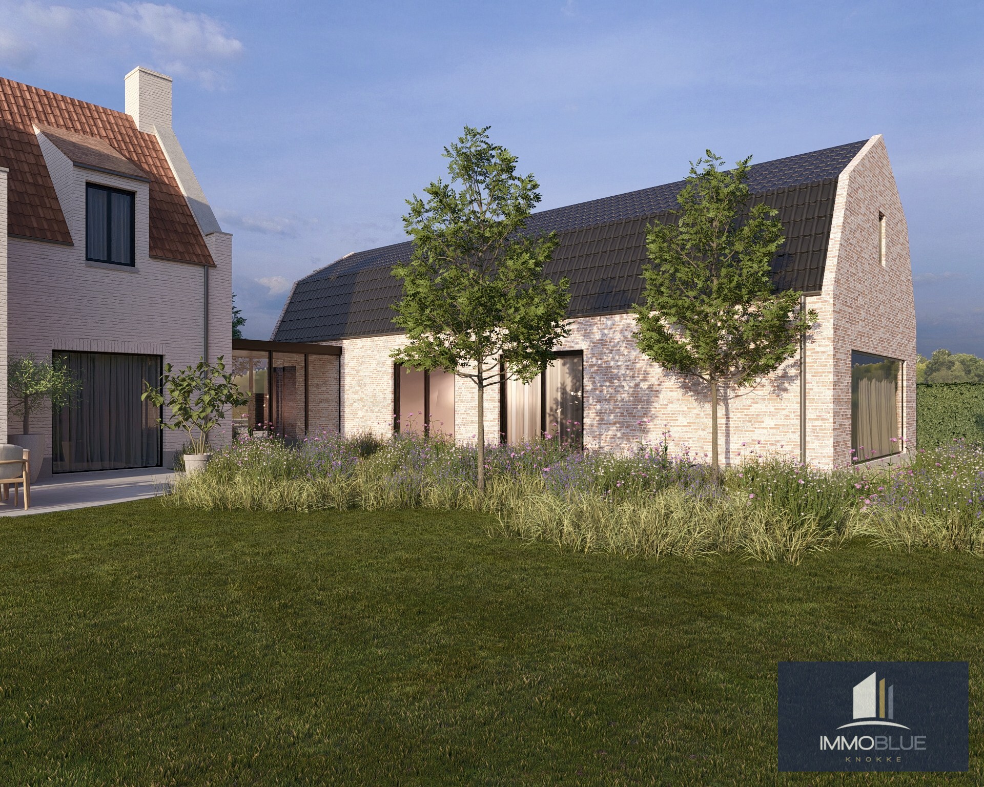 Exclusieve bouwgrond met open zicht gelegen aan het Zwin met goedgekeurde bouwplannen. 