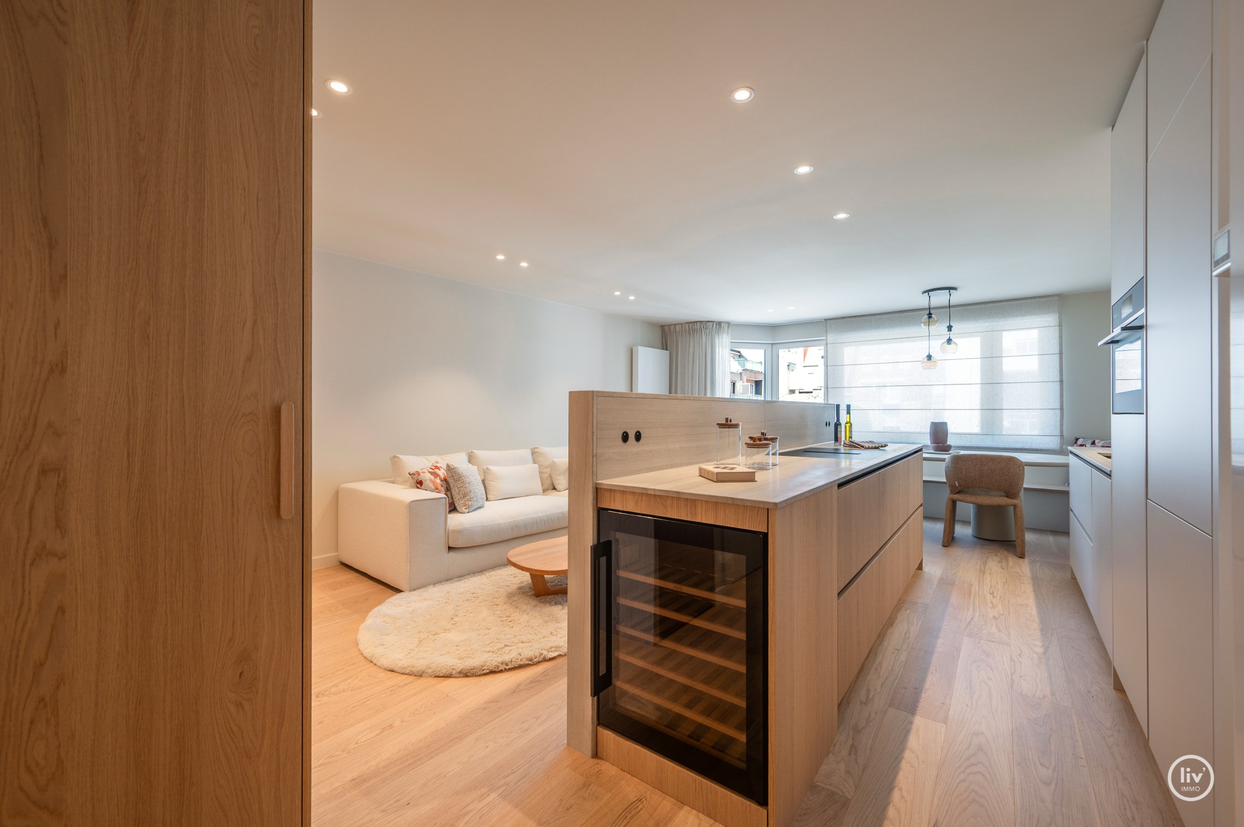 Bel appartement rénové de 3 chambres dans un emplacement de premier choix dans la rue Mosselman à Knokke. 