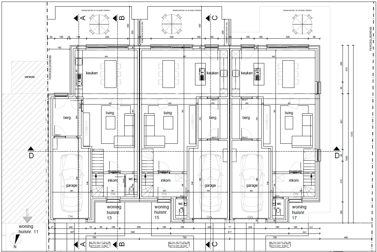 Rustig gelegen project met 3 woningen te Houthulst 