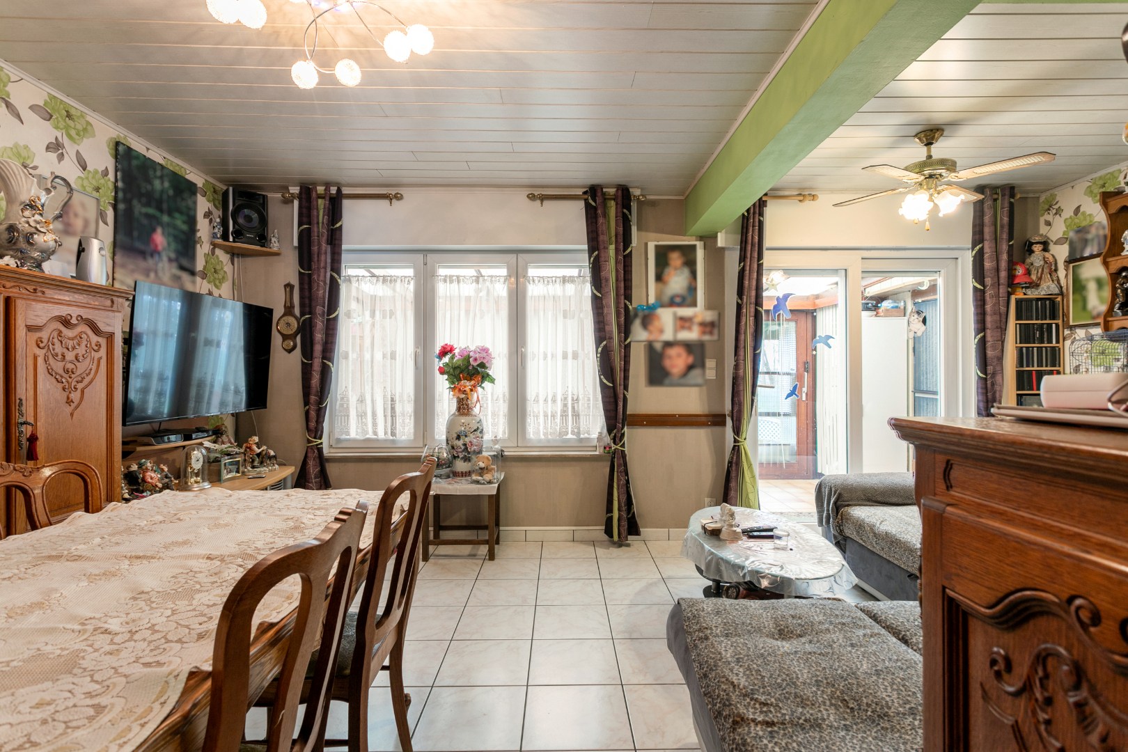Solide woning te koop met 3 slpks, garage, veranda en tuin 