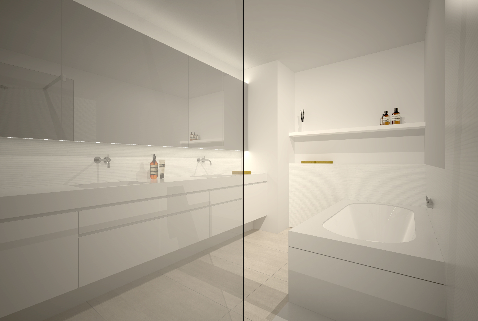 Appartement op de 11de verdieping van 127m² met twee slaapkamers 