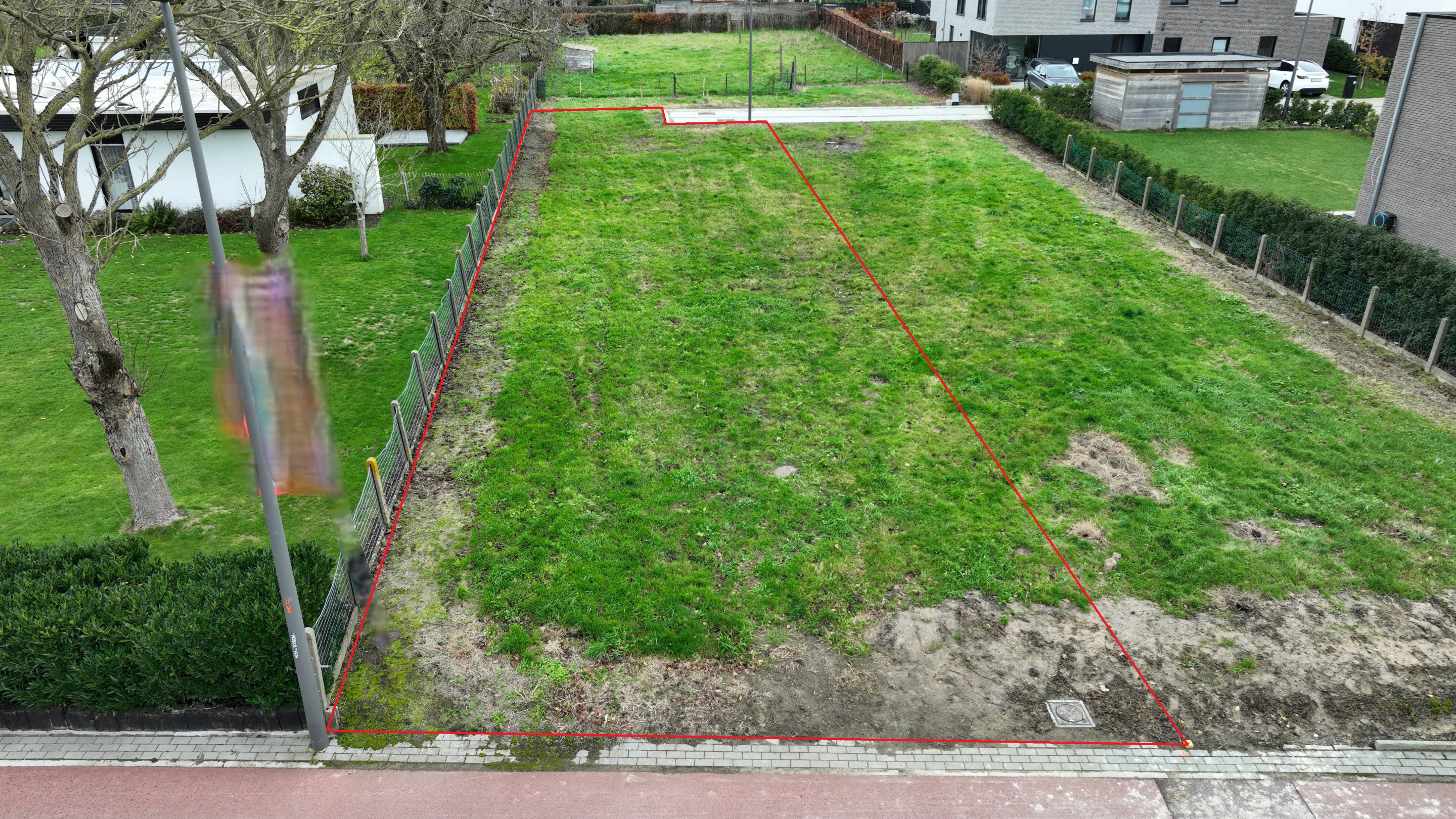 Bouwgrond voor halfopen bebouwing 