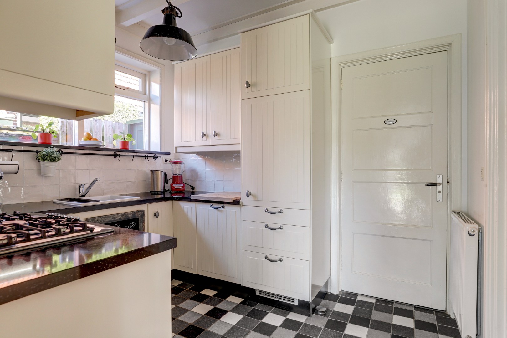 Vrijstaande woning met diepe zonnige tuin, overkapping en royale bijgebouwen 