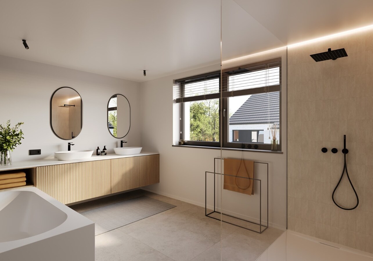 Nieuwbouwproject met mogelijkheid tot 5 slaapkamers op een uitstekende ligging in centrum Jabbeke 