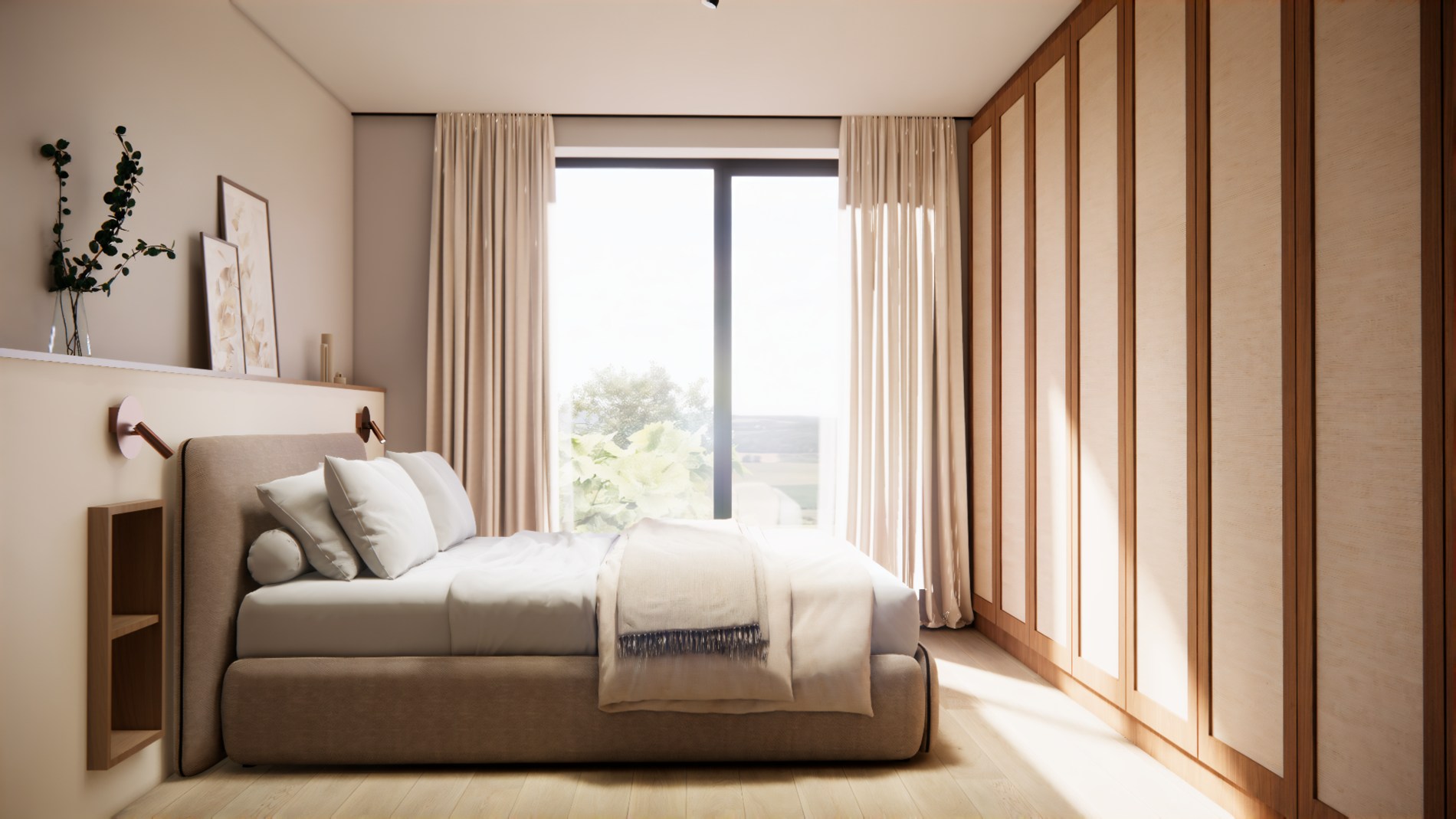 Rendering slaapkamer 1