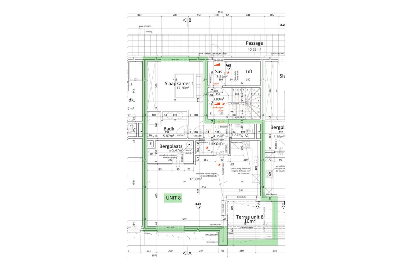 Nieuwbouw appartement met 1 slpk. en terras 