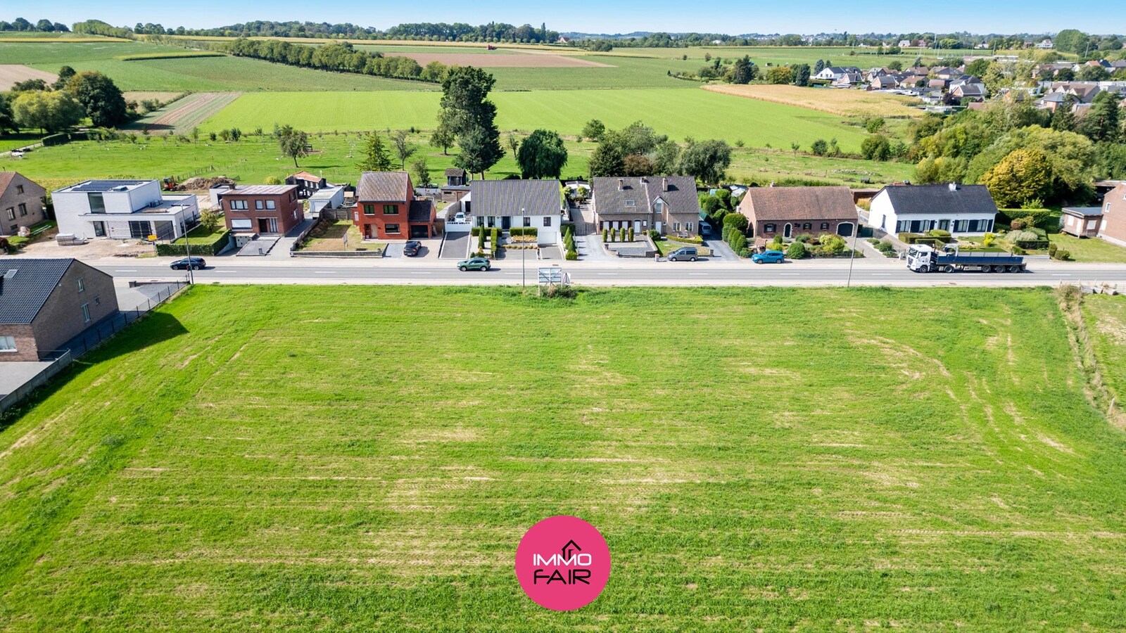Bouwgrond van 517 m² voor halfopen bebouwing met zicht op de velden 