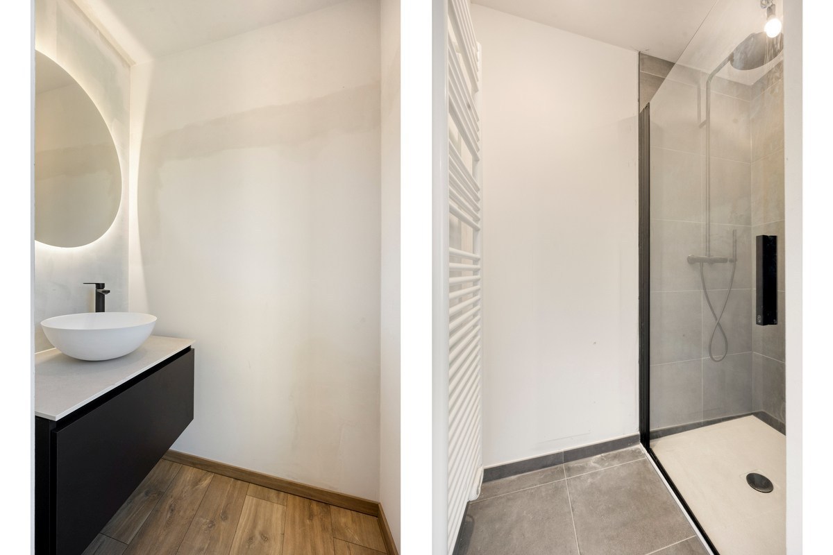 Instapklare woning met zeer goede afwerking, 3 slaapkamers, 3 badkamers, tuin, terras en autostaanplaats in het centrum van Tienen – EPC 27 kWh/m² - bewoonbare opp. 172 m² 