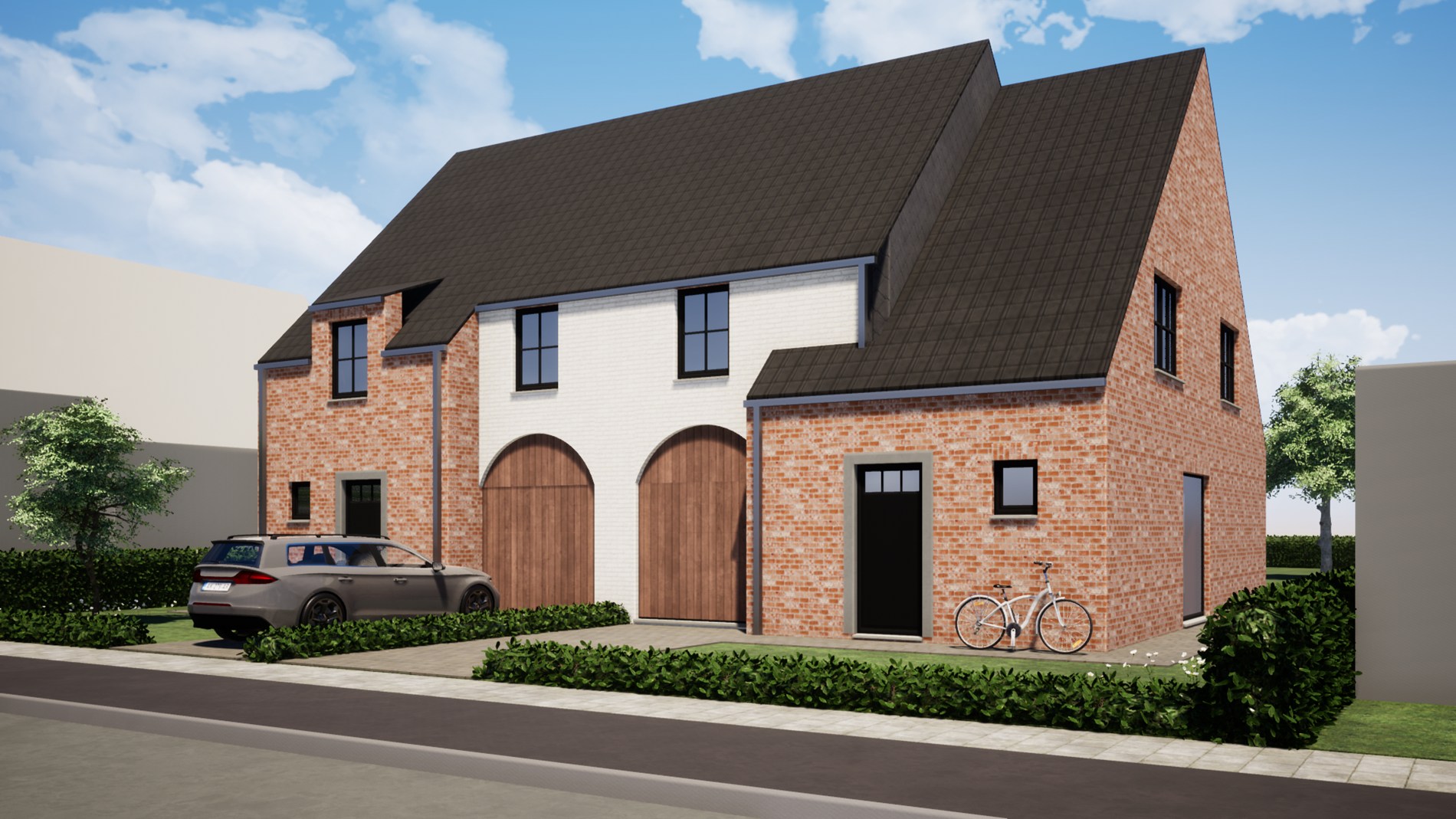 Ruime halfopen nieuwbouwwoningen nabij centrum Koekelare! 