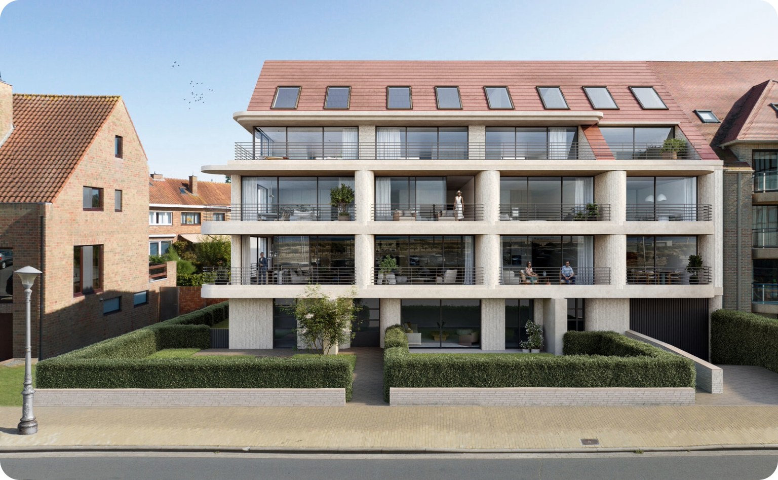 NIEUWBOUW 2/3 SLPK DUPLEX APP MET ZEEZICHT 