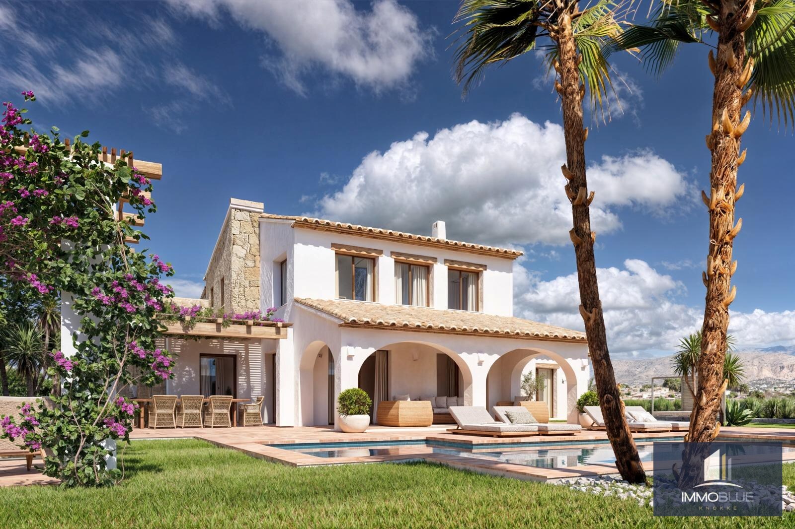 Villa Méditerranéenne avec Vue sur la Mer et les Montagnes 