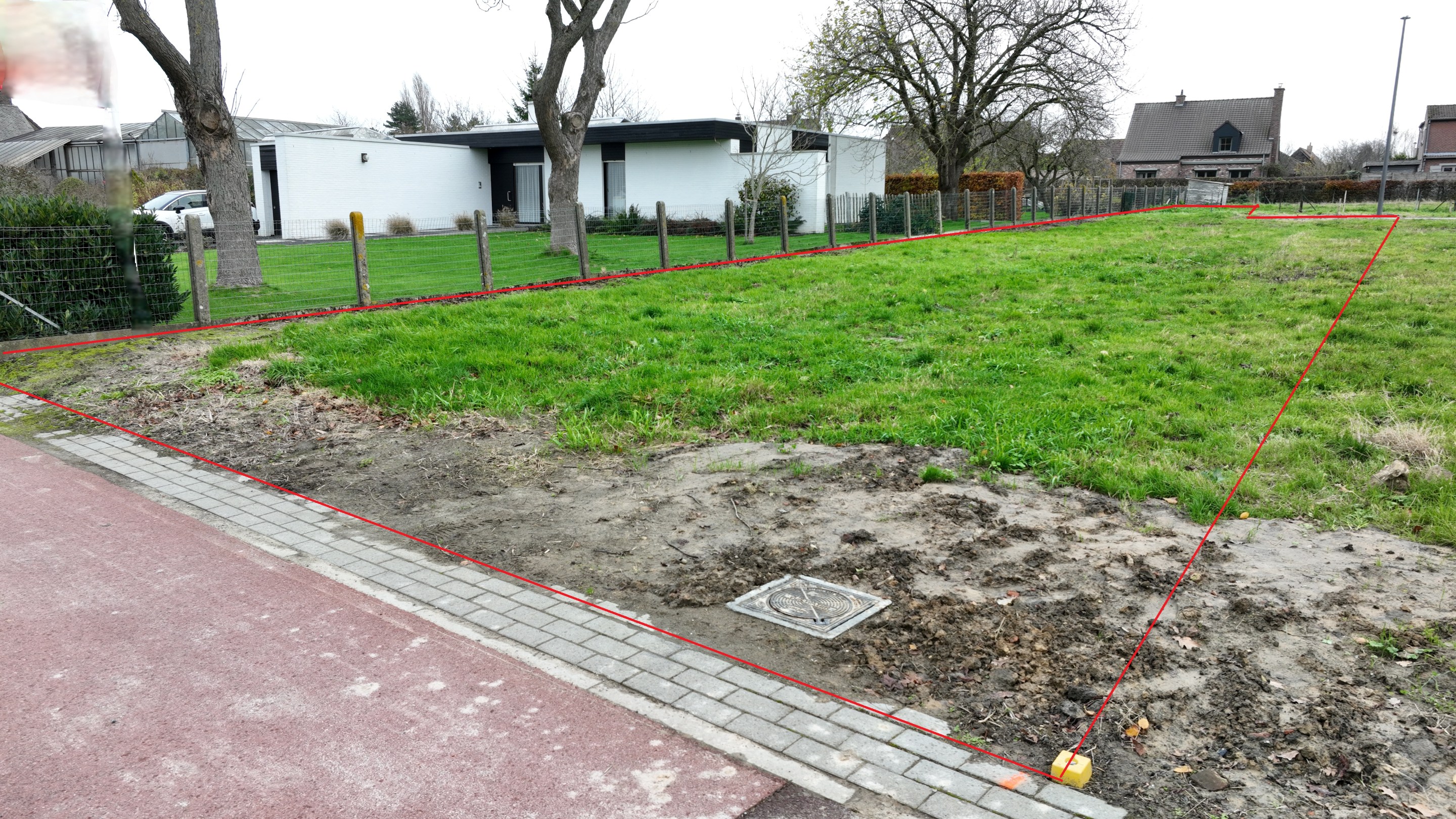 Bouwgrond voor halfopen bebouwing 