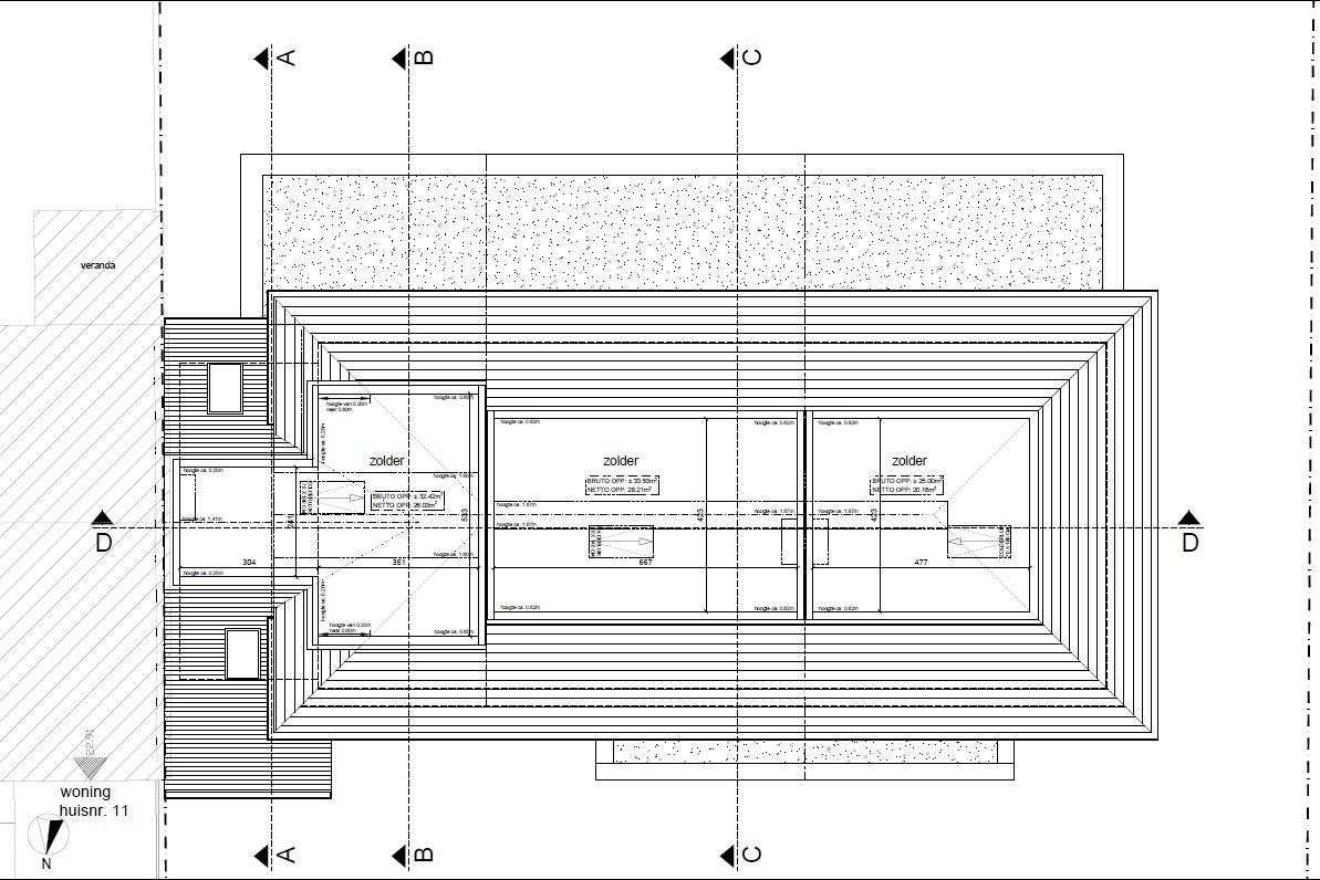 Rustig gelegen project met 3 woningen te Houthulst 