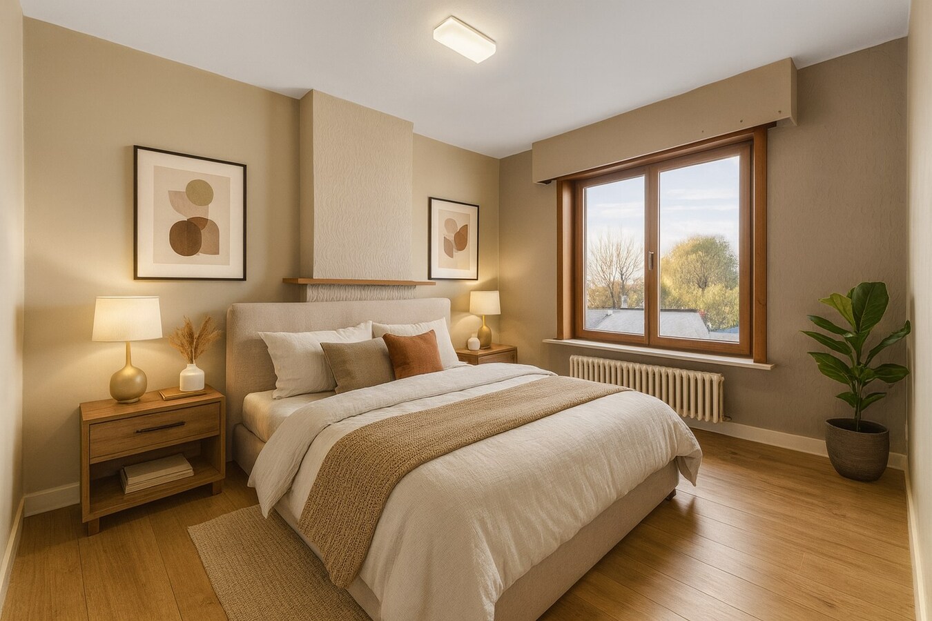 Ruim herenhuis met 4 slaapkamers en aparte garagebox in centrum Gistel 