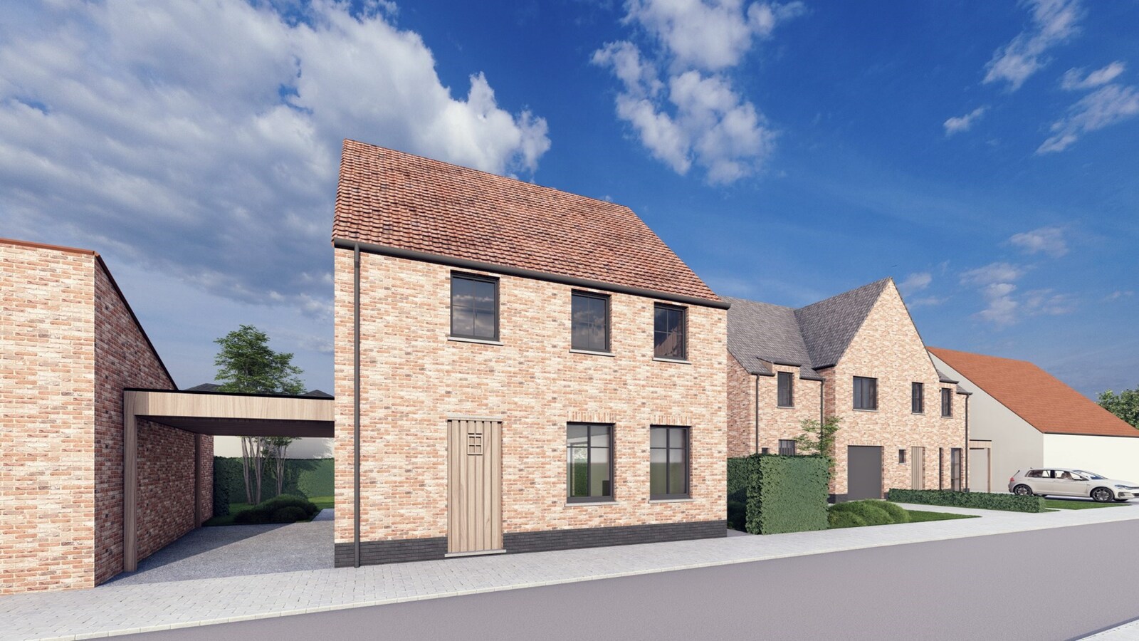 Nieuwbouwwoning met 4 slaapkamers en tuin te Koekelare 