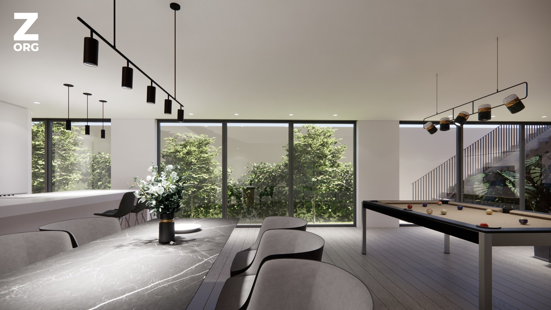 Geïnstalleerde kelderruimte
Installed basement