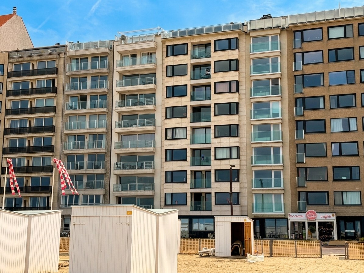 Studio met frontaal zeezicht op toplocatie in Heist. 