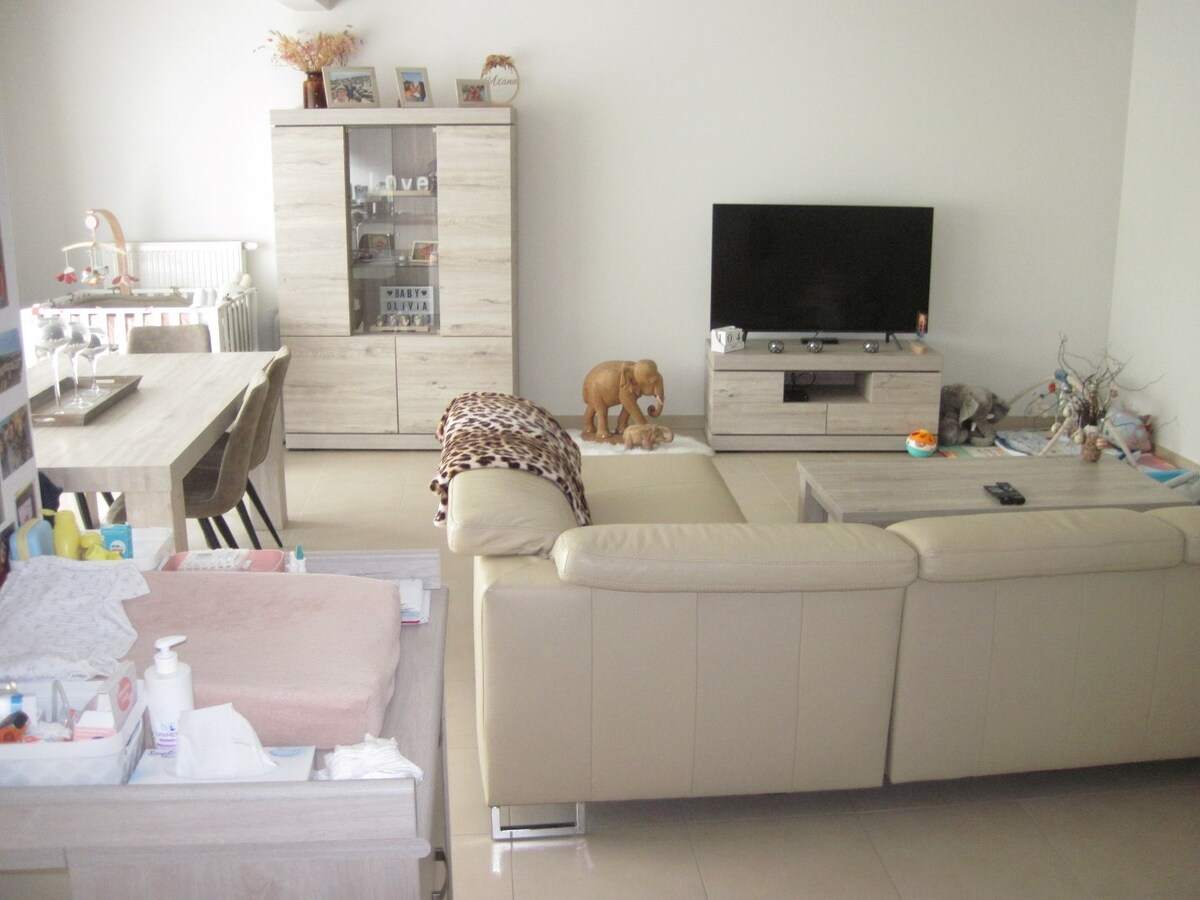 Ruim appartement met 2 terrassen. 