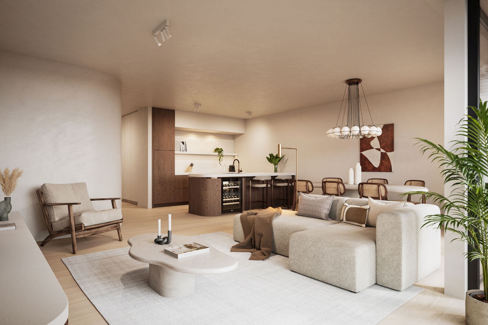 Projet de construction de haute qualité situé du côté ensoleillé de l'avenue Lippens. 