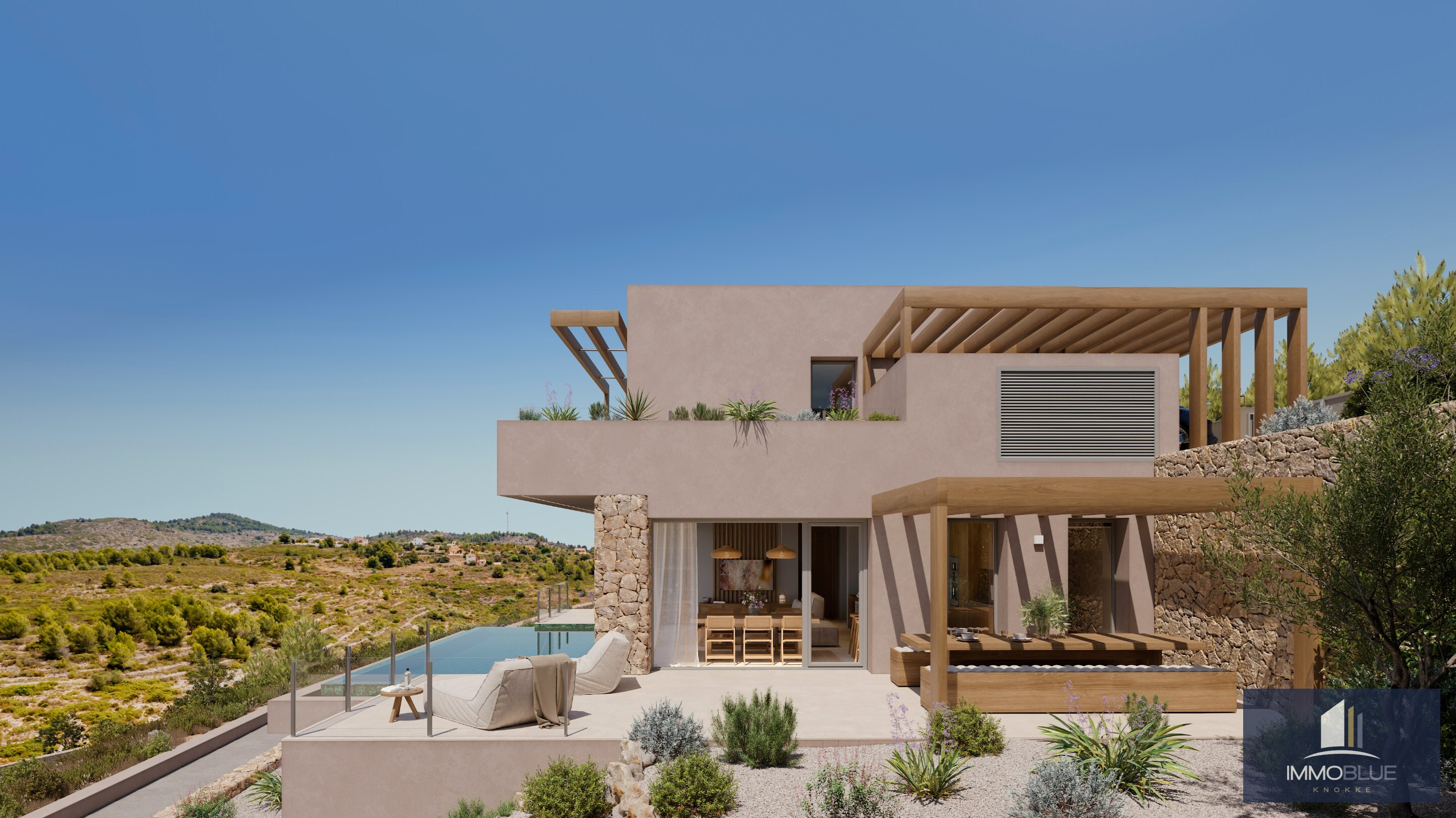 Rustige villa tussen de bergen en de wijngaarden. 