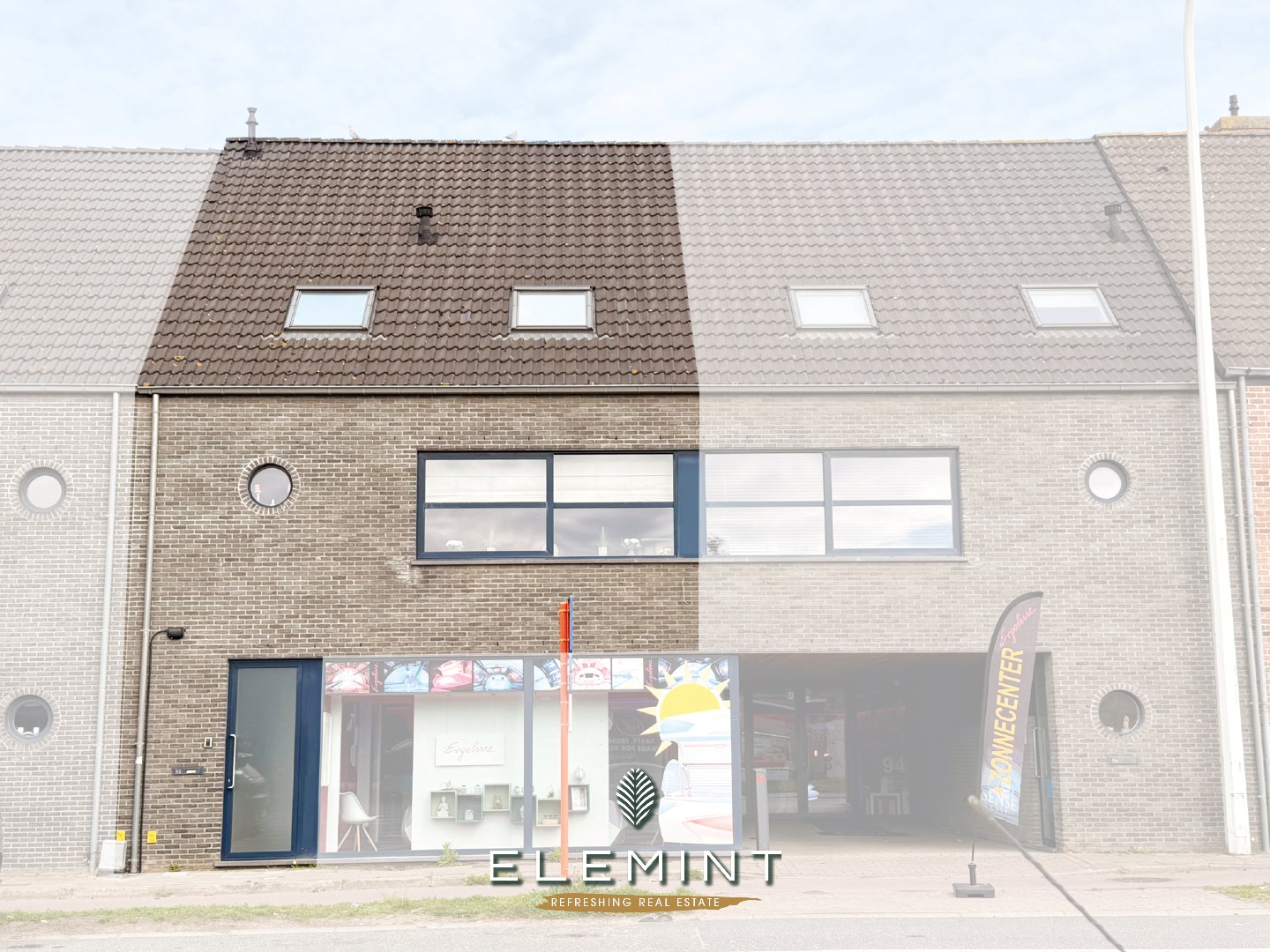 Uniek triplex-appartement met private inkom, 3 slpk, 2 badk &amp; ruim terras met vijver (161 m²) 