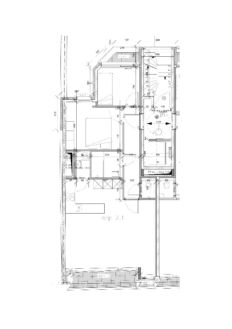 2 slaapkamerapp. met terras &amp; staanplaats aan het Muinkpark 