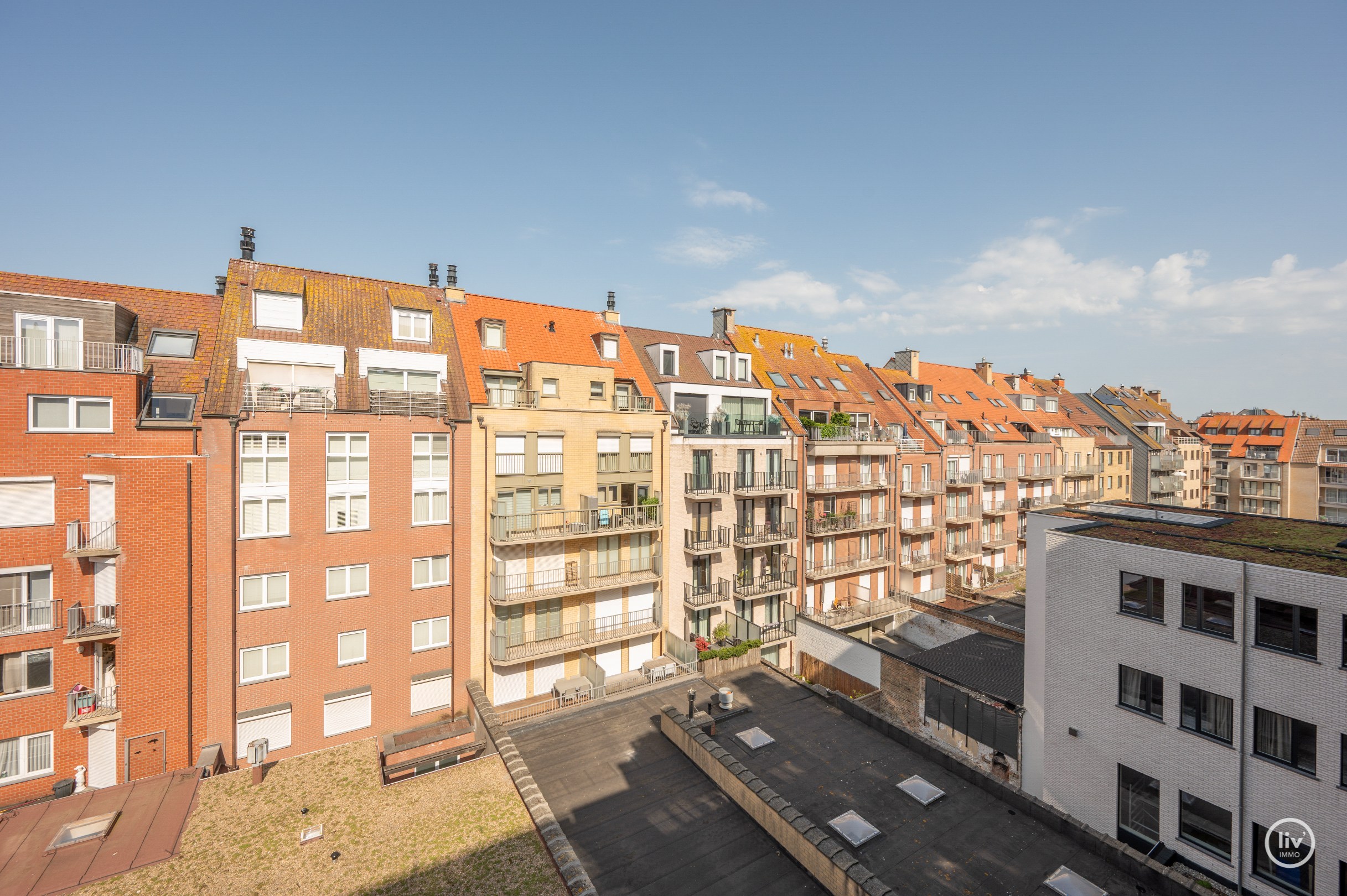 Meublé: Penthouse lumineux et récemment rénové avec une grande terrasse orientée au sud de 19m2, à distance de marche de la plage et des commerces. 