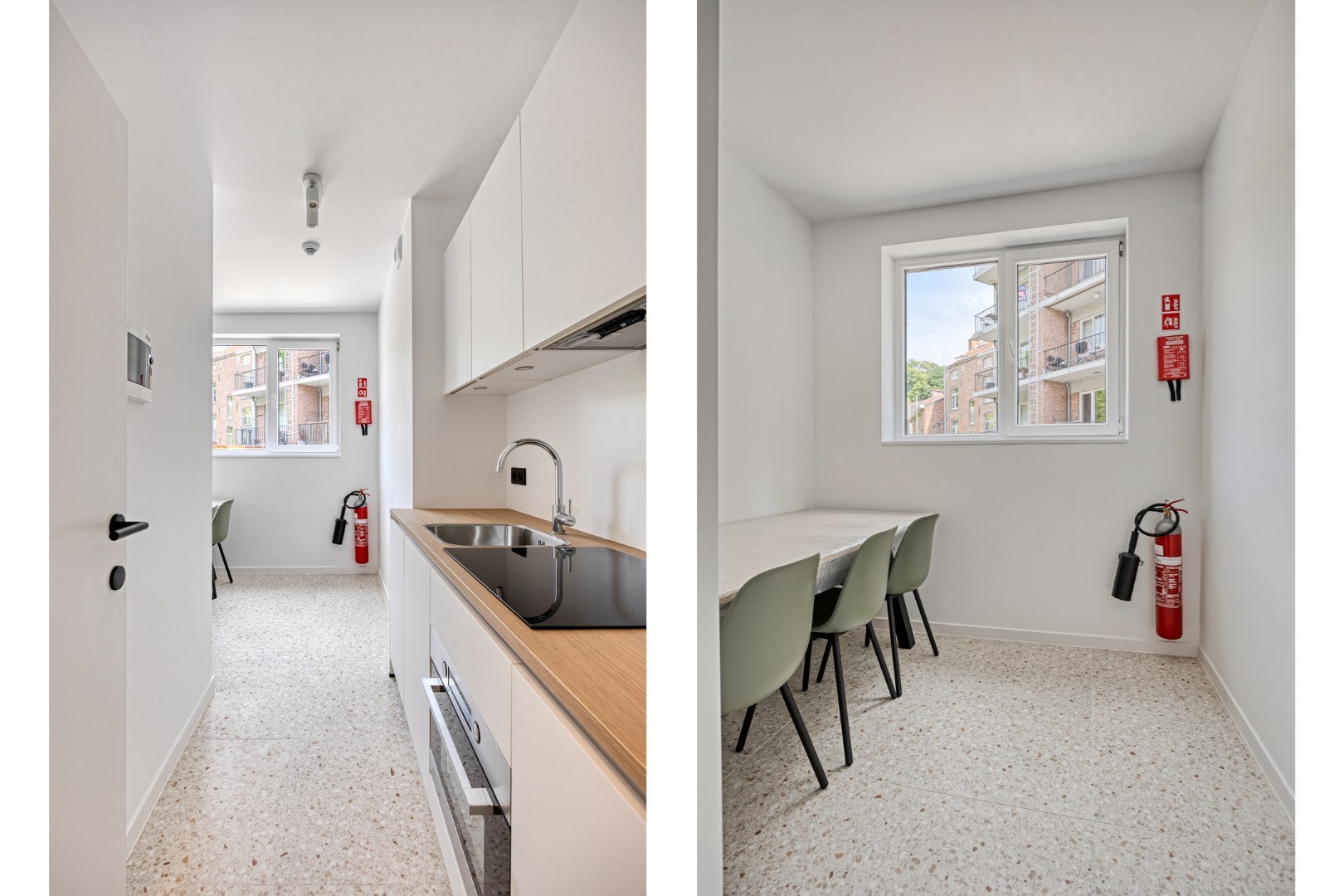 Volledig gerenoveerde studentenkamer in residentie met 29 studentenkamers in hartje Leuven - EPC label A! 