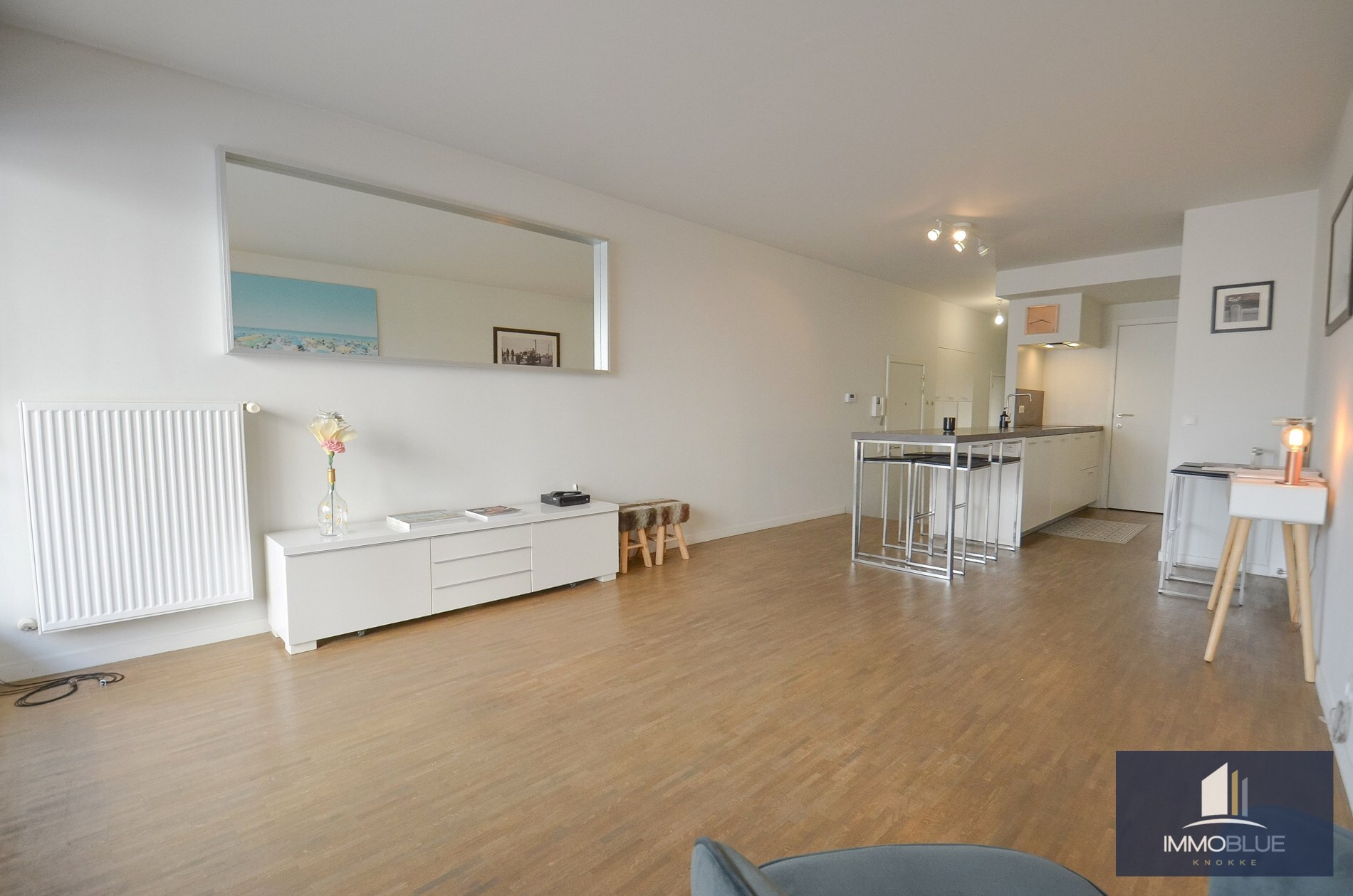 Appartement avec jardin situé au calme, à proximité de l’Avenue du Zoute. 