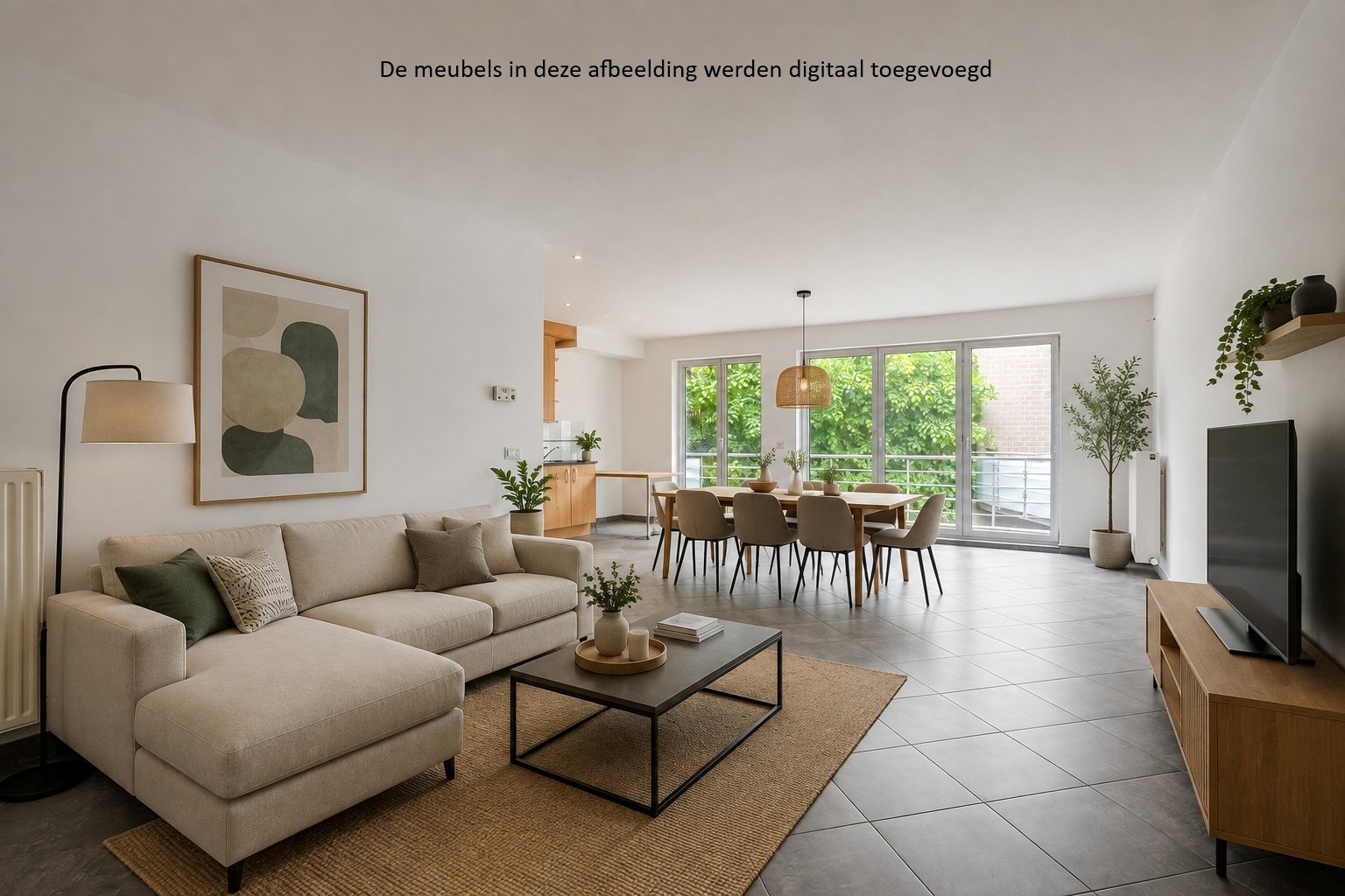 Appartement met 2 slaapkamers. 