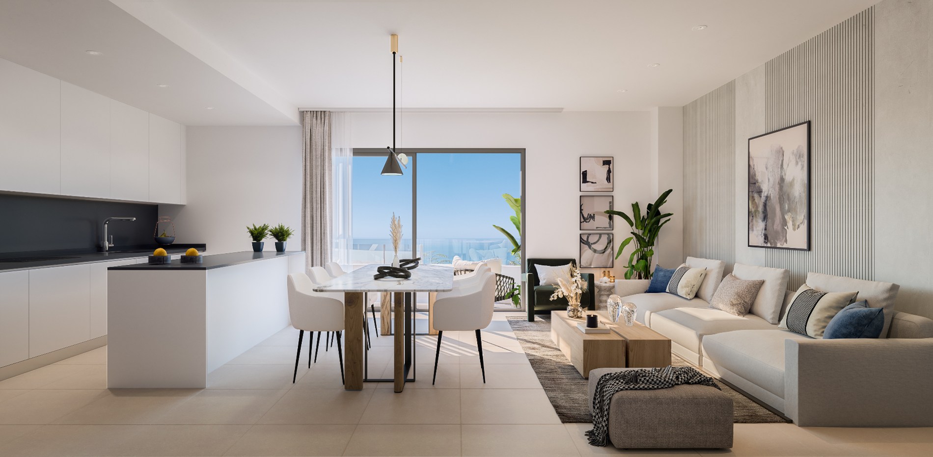 Prachtig laatste show appartement met terras en privétuin inclusief meubels (regio Málaga) 