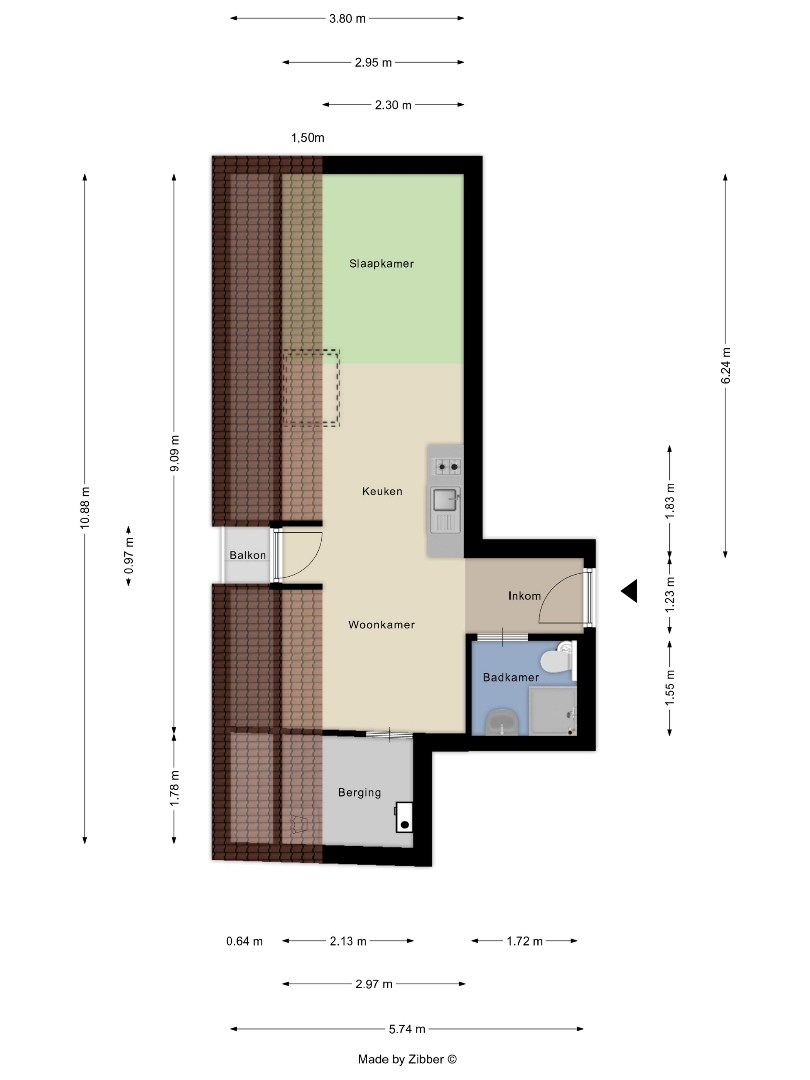 Super gelegen studio in hartje Leuven - bewoonbare oppervlakte 39 m² - nieuwbouw van 2020 - EPC A! 
