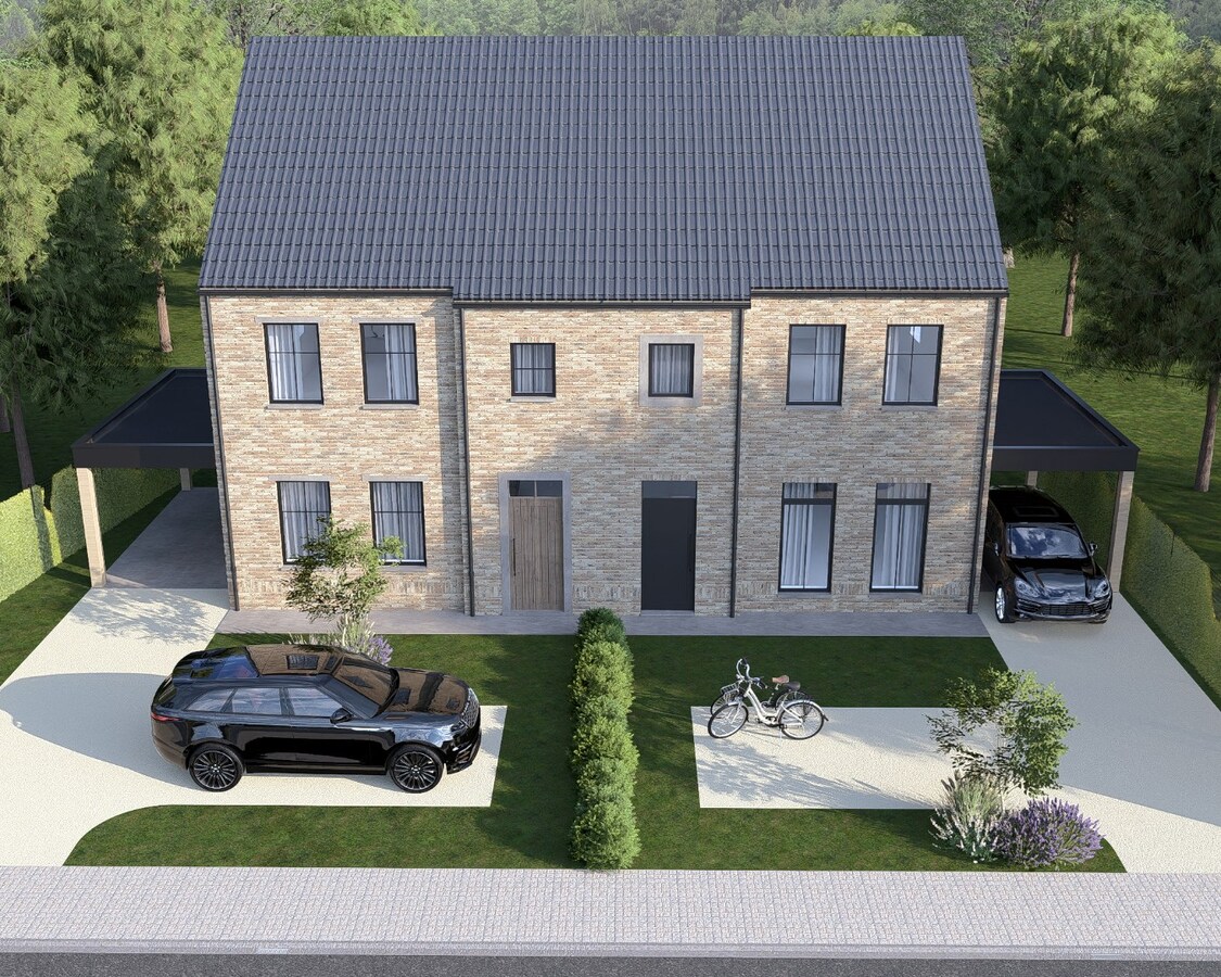 Halfvrijstaande nieuwbouwwoning gelegen op een perceel van 3a23ca op een gunstige locatie nabij het centrum van Bree! 