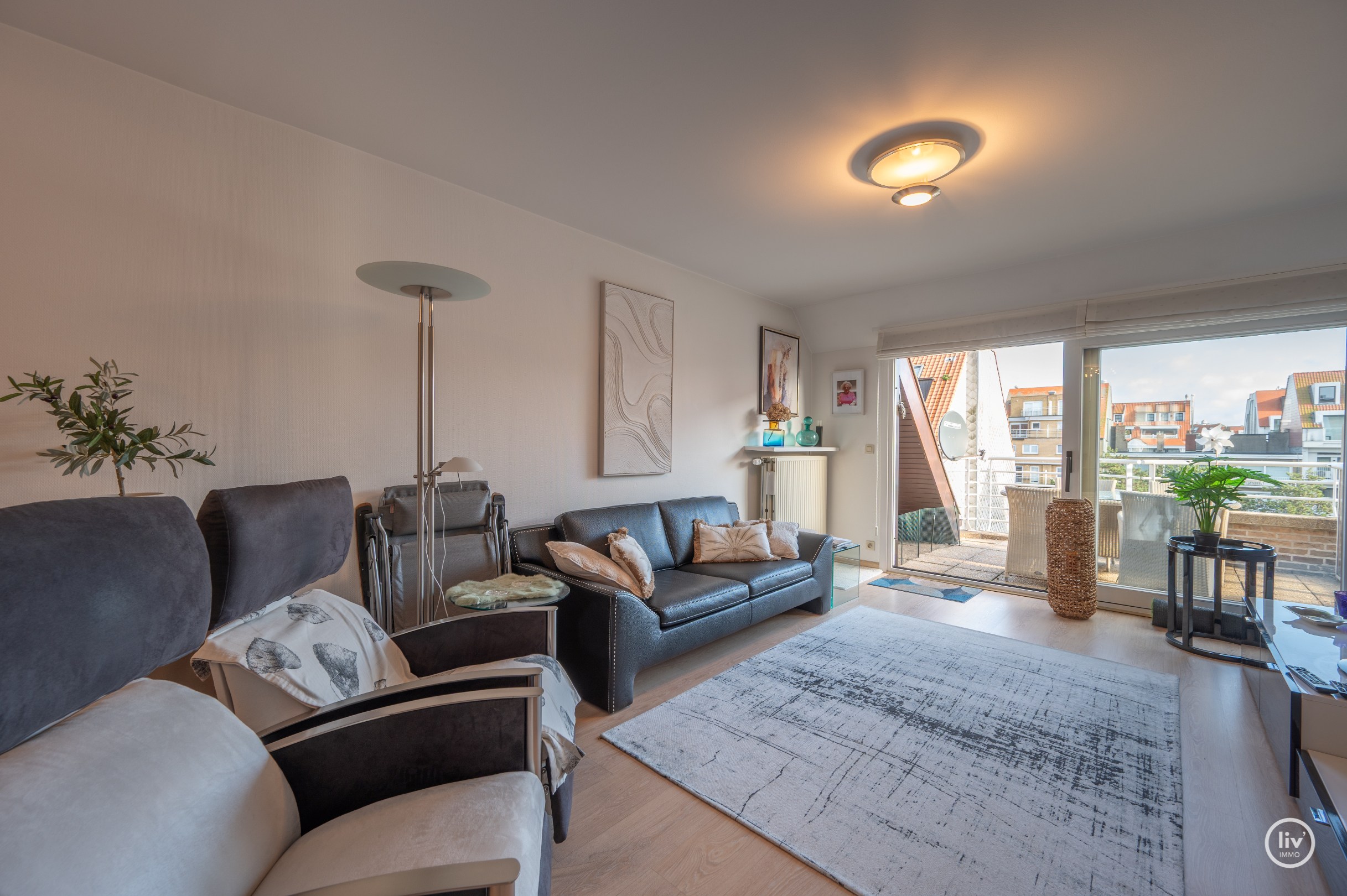 Centraal gelegen triplex-appartement met ruime zonne-terrassen op wandelafstand van de Zeedijk-Albertstrand en Dumortierlaan 