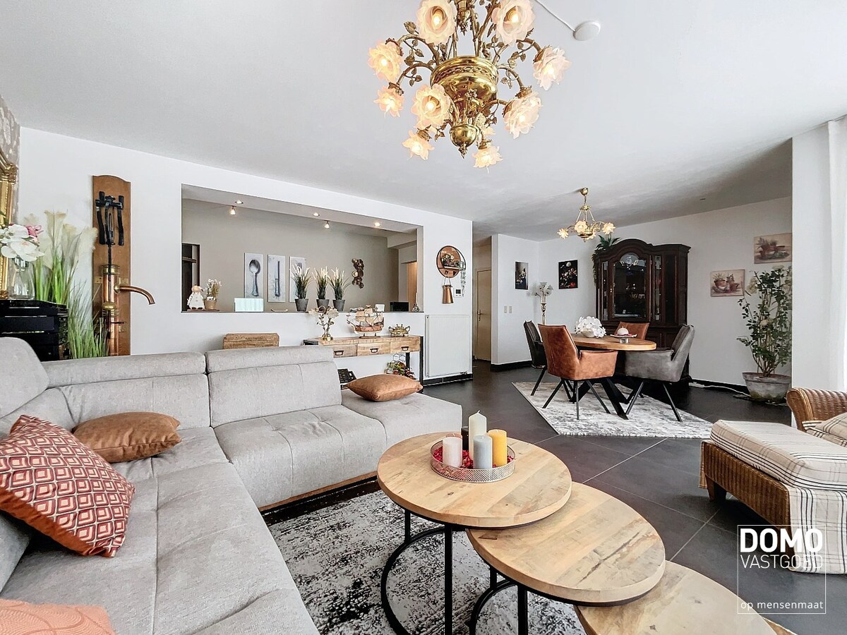 Gelijkvloers appartement met tuin en ondergrondse garage te Kermt - energielabel B -121m² bewoonbare oppervlakte 