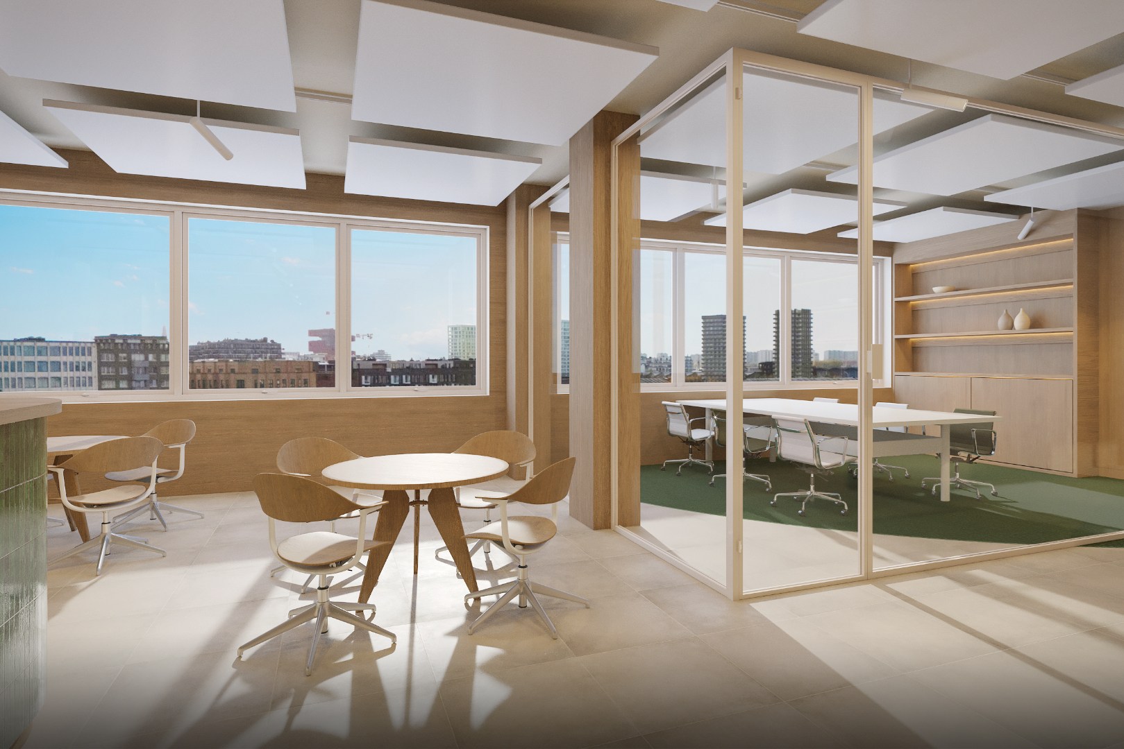 Magazijn met laadkade en nieuwbouw kantoren in haven Antwerpen