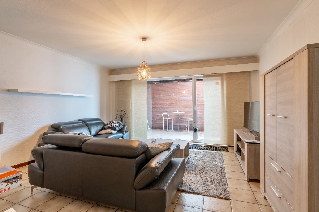 Gelijkvloers appartement met 1 slaapkamer 