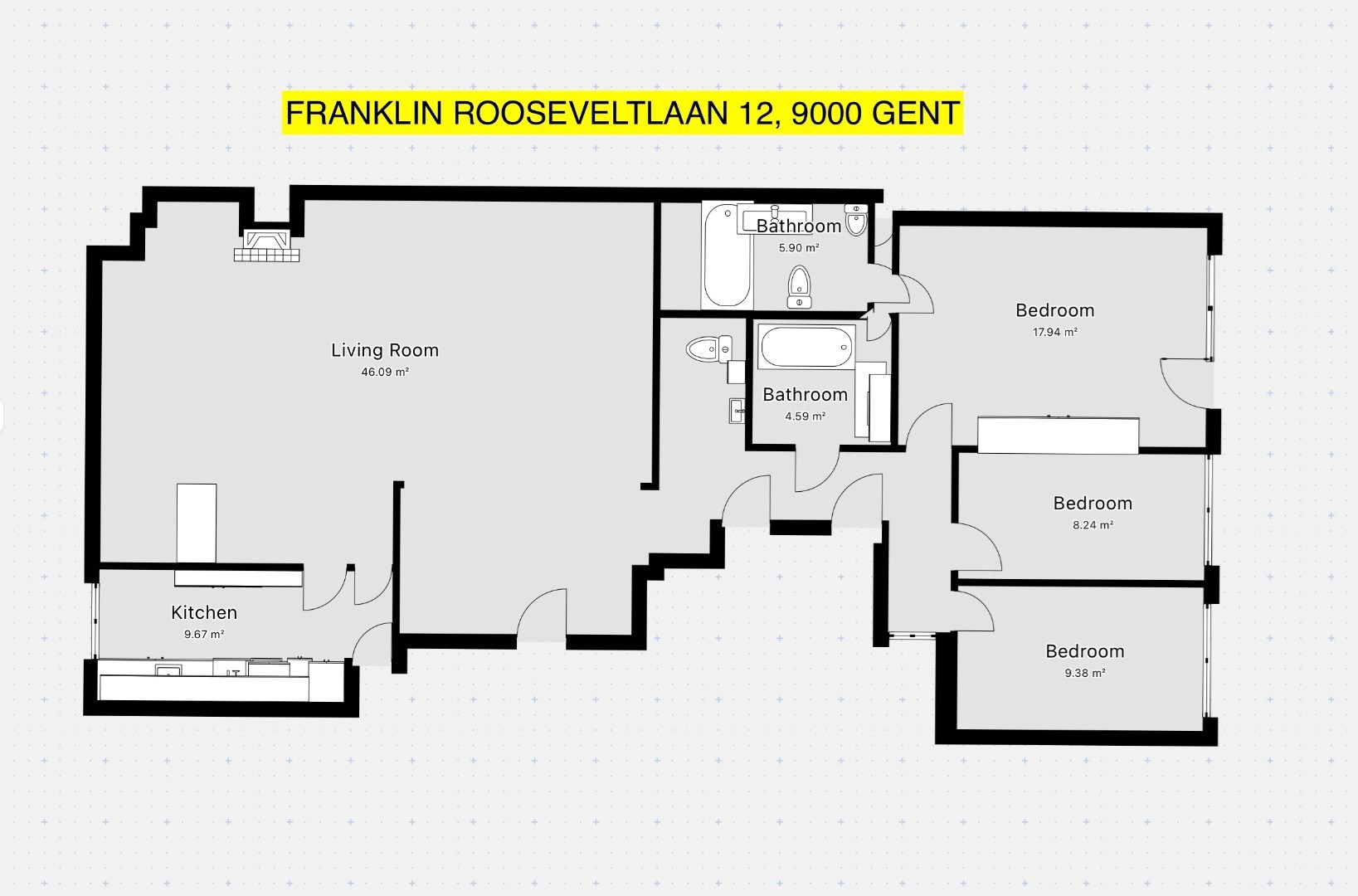 Te renoveren 3-slaapkamer appartement op TOP locatie in Gent 