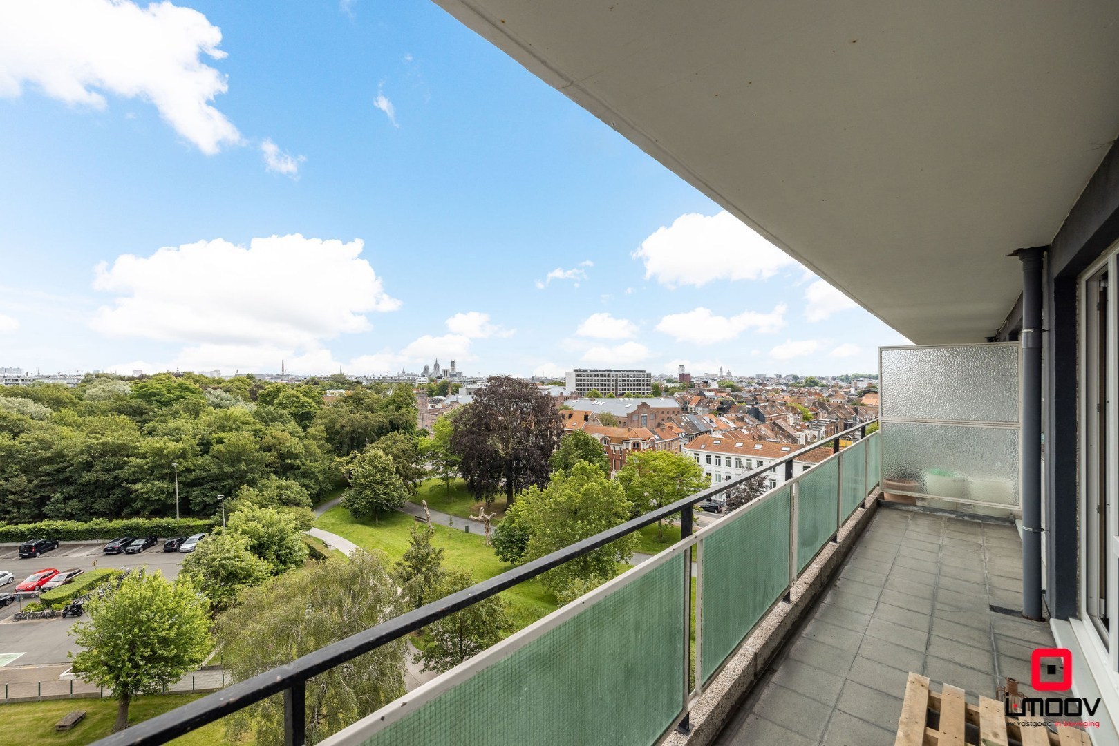 Appartement op de 8ste verdieping met panoramische zichten over Gent 