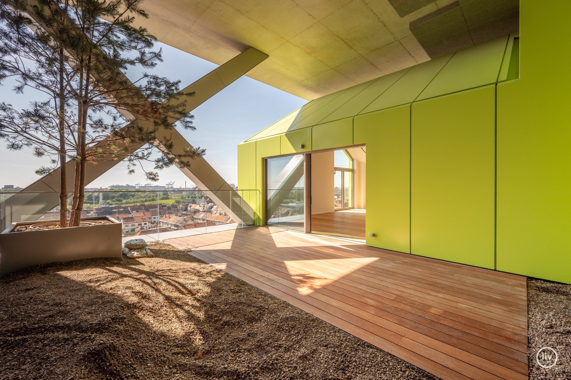 Maison-tour de 3 chambres, située au centre de la résidence Hoost, à distance de marche de la digue (incl. 1 place de parking) 