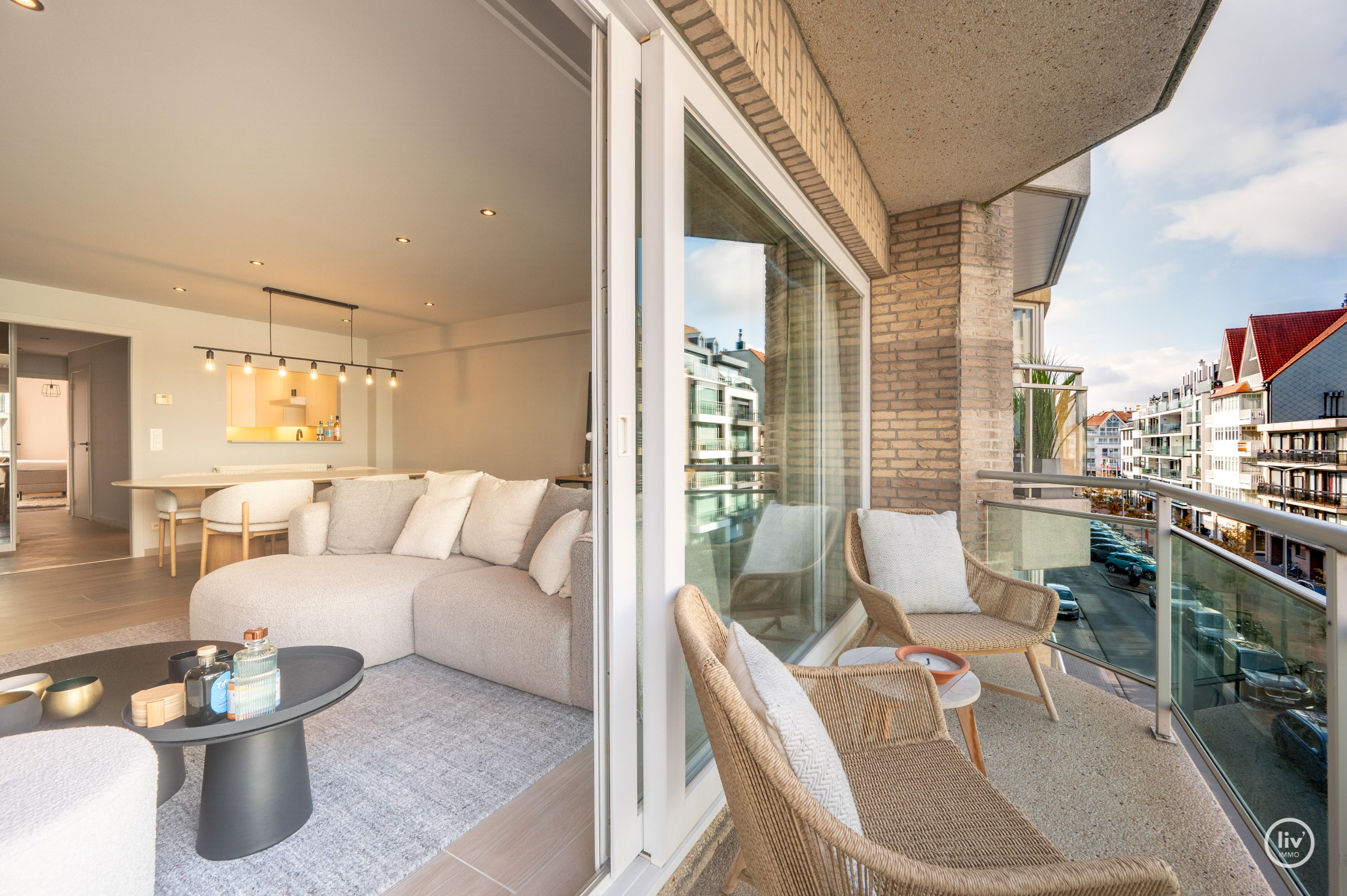 Appartement spacieux et agréable avec 2 chambres à coucher au centre de Knokke 
