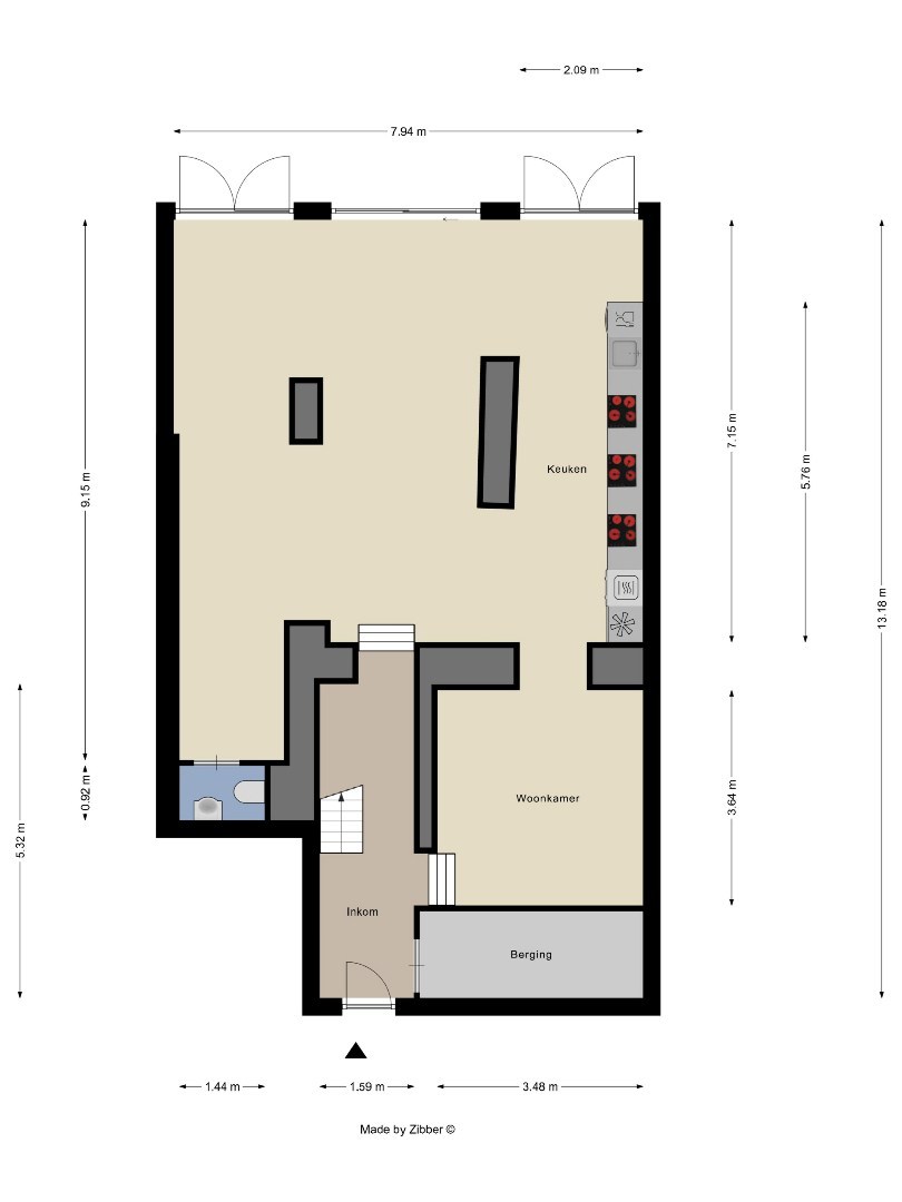 Studentenkamer van 28m² in prachtig gerenoveerd en ruime residentie met tuin in Leuven - 79KWH/m² 