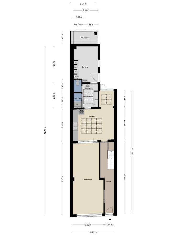 Te renoveren rijwoning met zijingang, diepe tuin en werkplaats te Duffel-West 