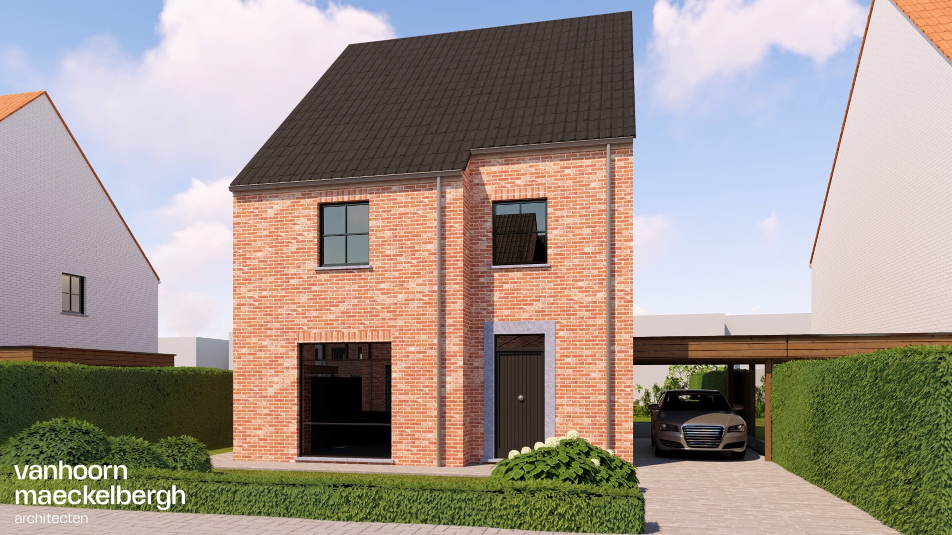 Nieuwbouwvilla in residentiële buurt nabij het centrum van Gistel 