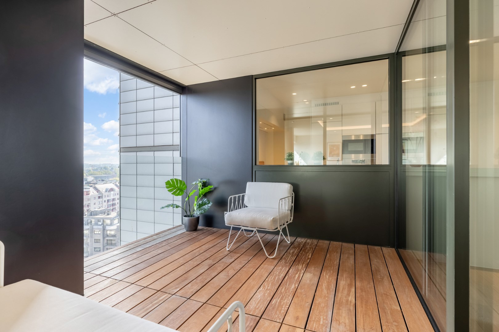 Appartement op de 10de verdieping van 127m² met twee slaapkamers 