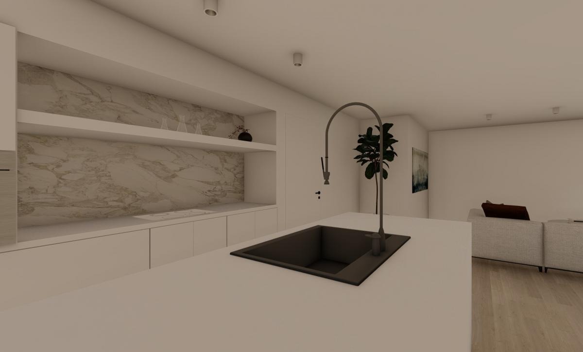 Uniek nieuwbouw appartement met 2 slaapkamers en veel zonlicht te Eernegem 