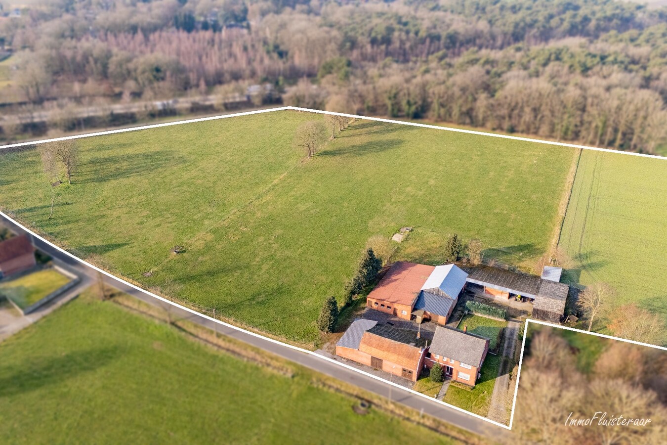Te renoveren hoeve met stallingen en weides op ca. 7 ha in Hechtel-Eksel 