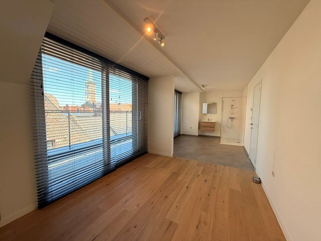 Luxe duplexappartement te huur in het hart van Maaseik, met lift, 2 slaapkamers en 2 terrassen. 